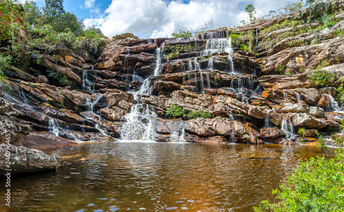 Brazil journay .Waterfall  in  the country side the  state of Minas Gerais , Brazil.  Diamantina / Serro region. photo