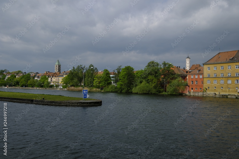 Fototapeta premium Stadtansicht Schweinfurt am Main, Unterfranken, Bayern, Deutschland