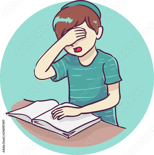 Kid Boy Shema Yisrael Read Illustration