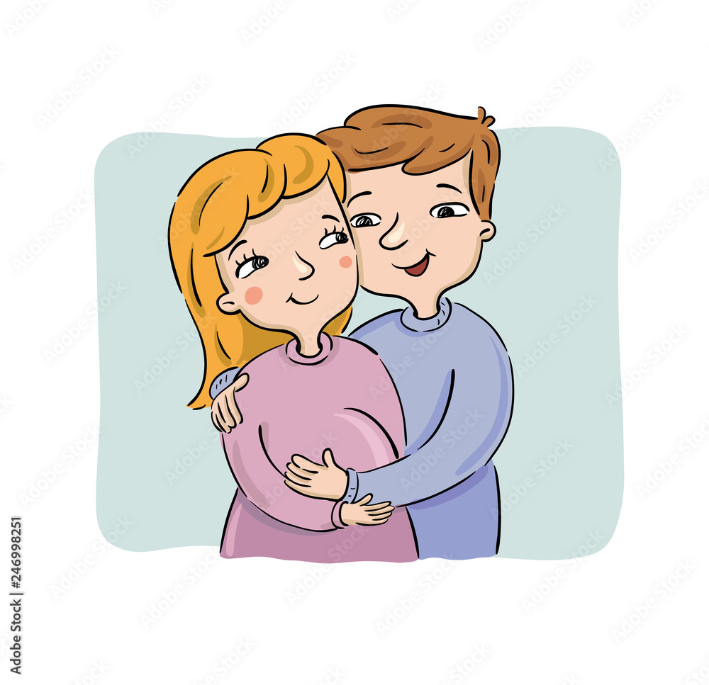 Young couple waiting for the newborn. Young couple waiting for the newborn.