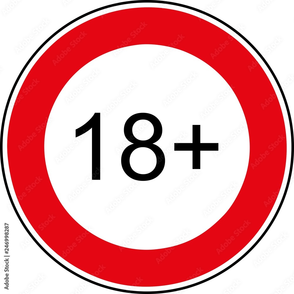 18 age restriction sign 18 age restriction sign