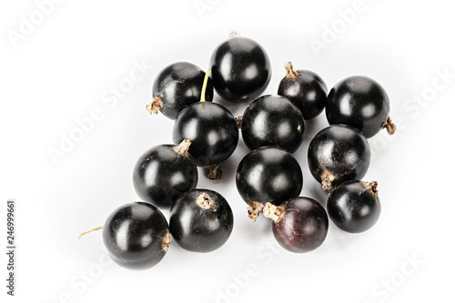 ripe currant on white background