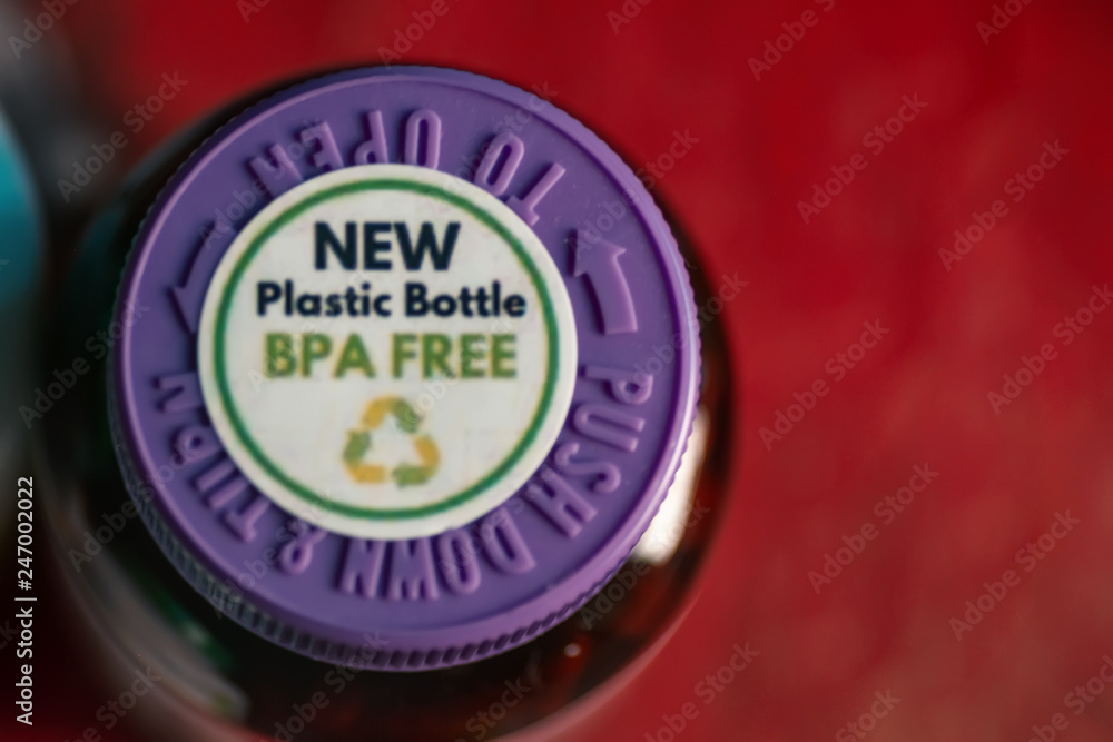 New Plastic Bottle Bpa Free Green Stamp on the top of supplement bottle