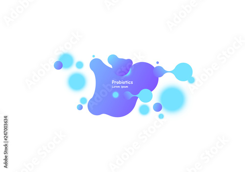 Probiotics bacteria vector design. Probiotics bacteria vector design. Concept of design with Lactobacillus Probiotic Bacteria. Template design with Prebiotic healthy nutrition ingredient