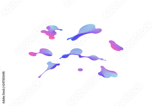 Template of fluid organic shapes. Abstract liquid gradient shapes. Set of abstract modern graphic elements