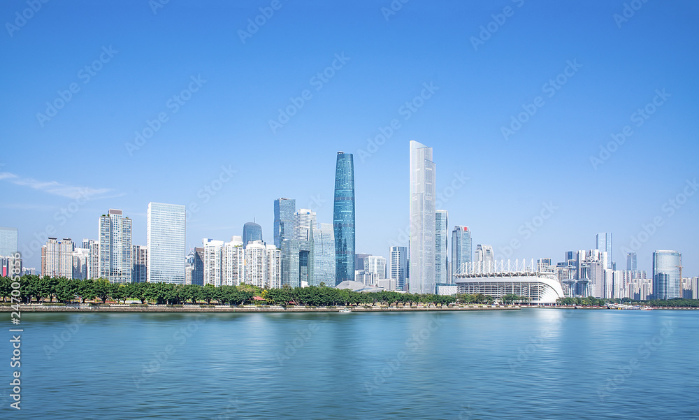 Tianhe District, Guangzhou, China CBD Complex / Guangzhou Twin Towers