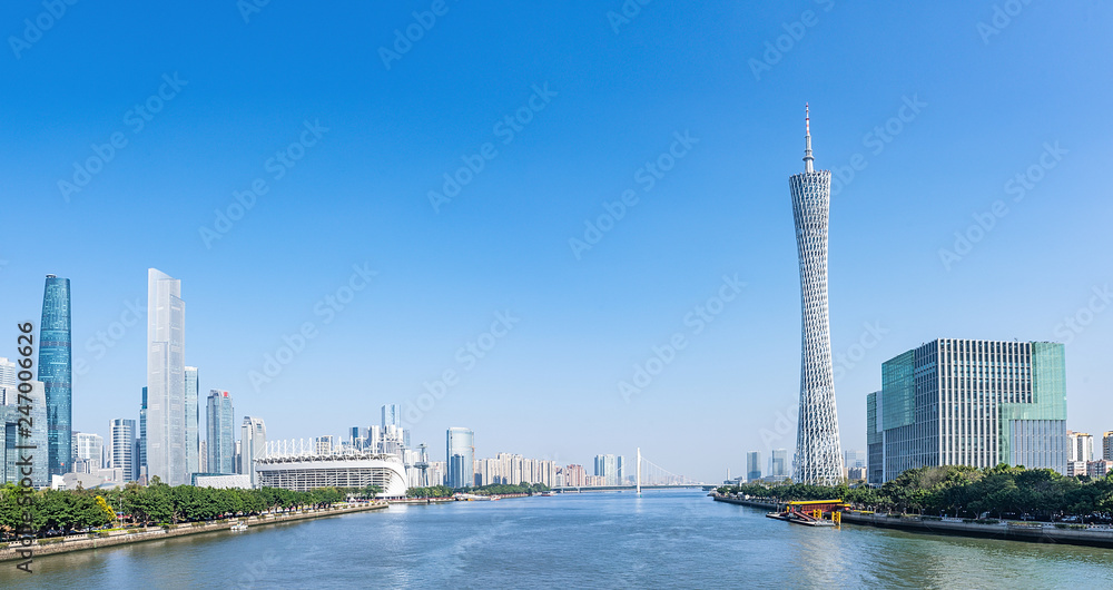 Fototapeta premium Guangzhou city scenery panorama