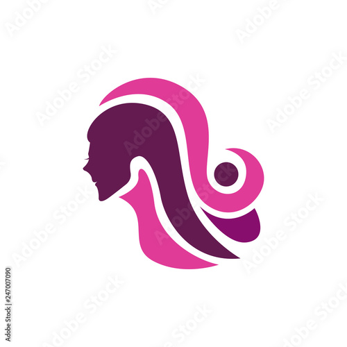 Vector logo for woman salons and shops, Abstract logo for a beauty salon. Abstract women face vector