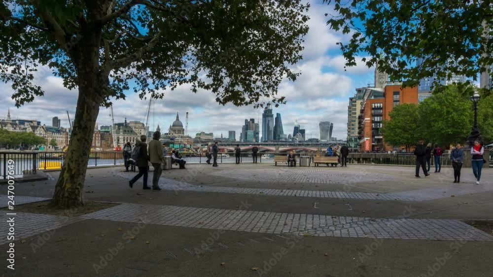 Sunny day London downtown, skyscrapers, Blackfriars bridge, panoramic view. Sunny day London downtown, skyscrapers, Blackfriars bridge, panoramic view.