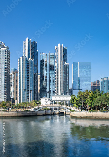 Photography Intensive real estate development on the bank of Zhujiang, Tianhe District, Guan