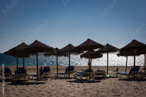 Sonnenschirm Liegestuhl in Cadiz