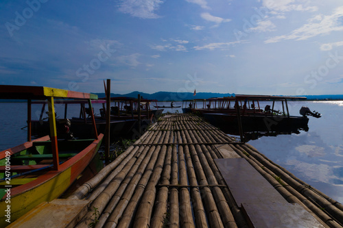 Pier at the lake Rawa Pening, Ambarawa, Indonesia  © Amorat_raj
