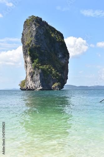 Beautiful big rock at Poda Island in Krabi, Thailand, Asia
