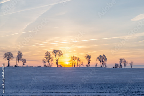 sunrise in winter