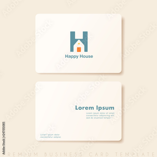 Corporate Logo Design and Business Card Template : Vector Illustration