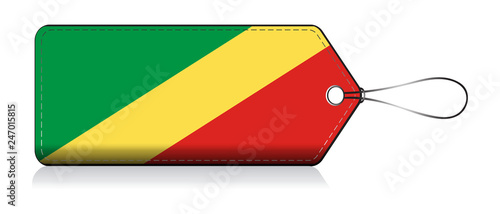 Republic the congo flag, Label of product made in Congo photo