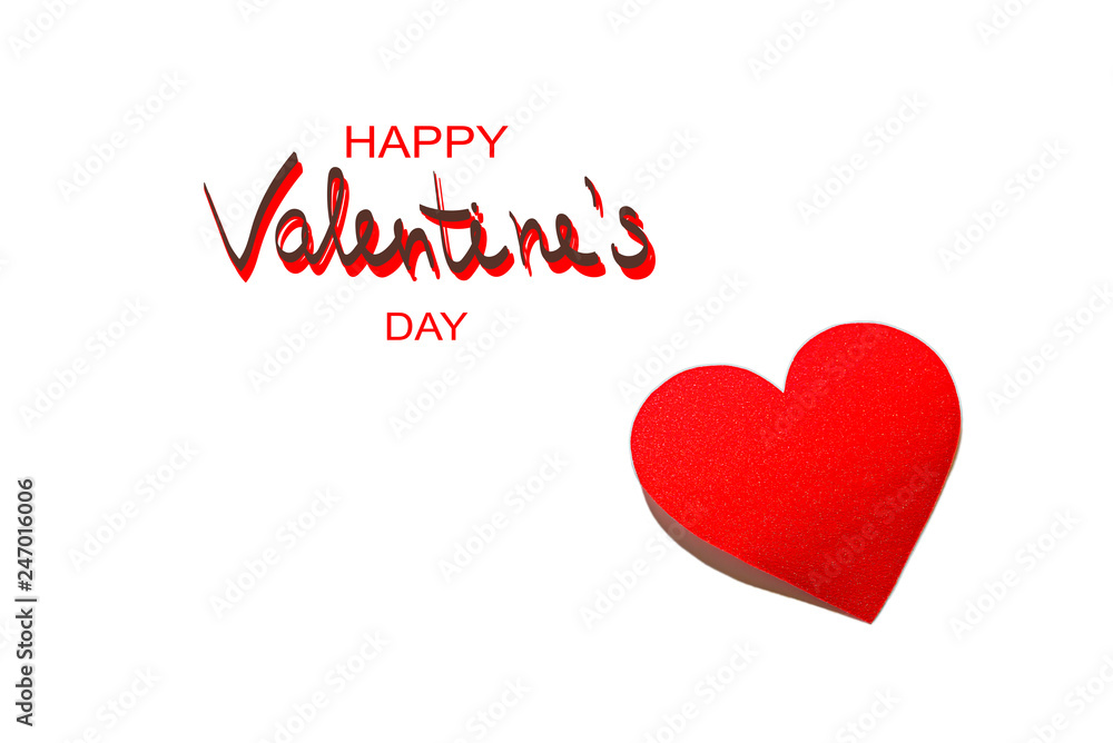 Love hearts on white background. Valentine's day card concept. Paper-cut red heart. Heart on Valentine's day background Love hearts on white background. Valentine's day card concept. Paper-cut red heart. Heart on Valentine's day background
