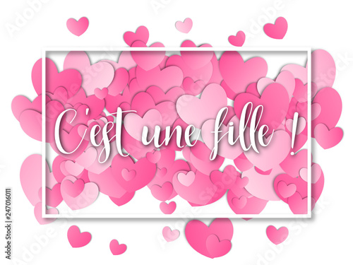 C'est une fille - naissance - faire part
