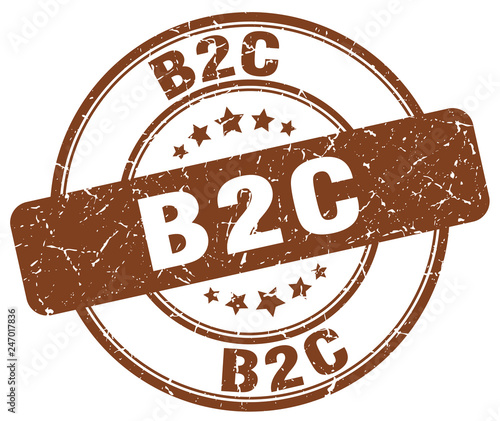 b2c brown grunge stamp