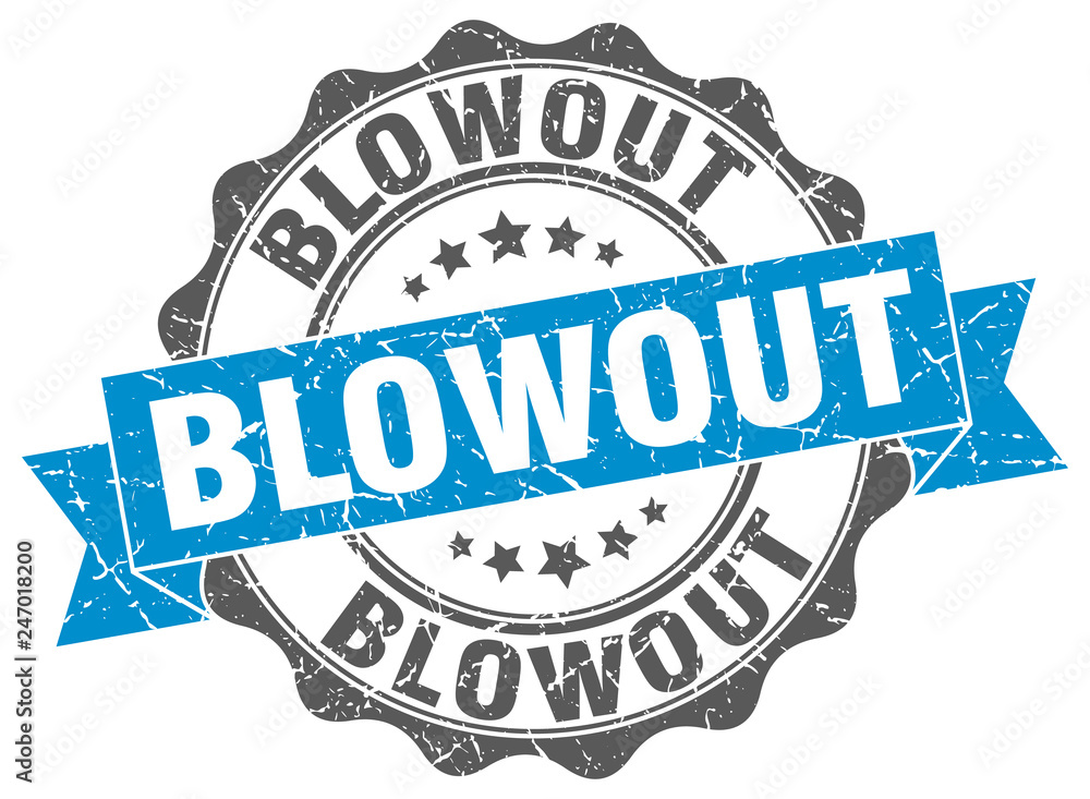 Obraz premium blowout stamp. sign. seal