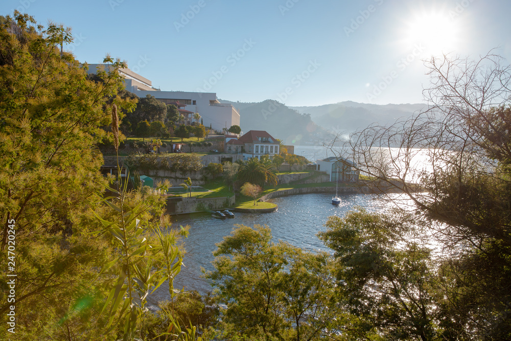 Douro Valley riverside Authentic  winter Landscape Portugal