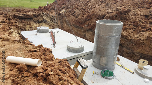 Septic Holding Tanks in a New House Construction