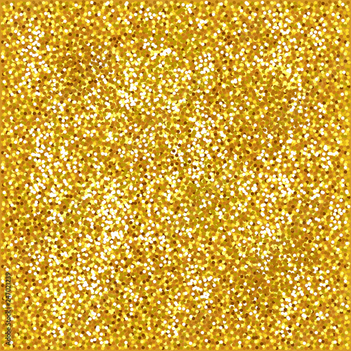 Shiny gold glitter background photo realistic vector