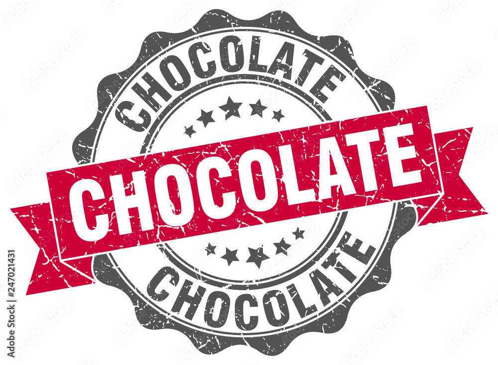 Obraz premium chocolate stamp. sign. seal