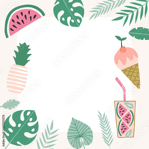 Summer frame for cute design