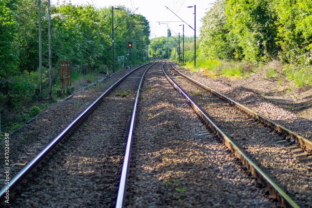 Train Tracks Disappearing into the distance Train Tracks Disappearing into the distance