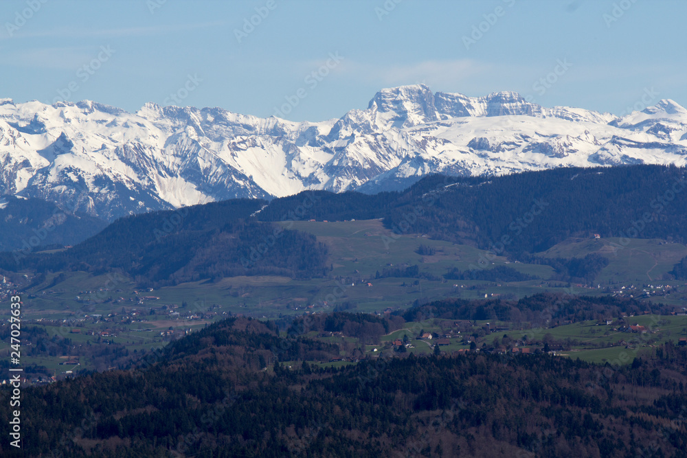 View from Felsenegg / Berge ab der Felsenegg