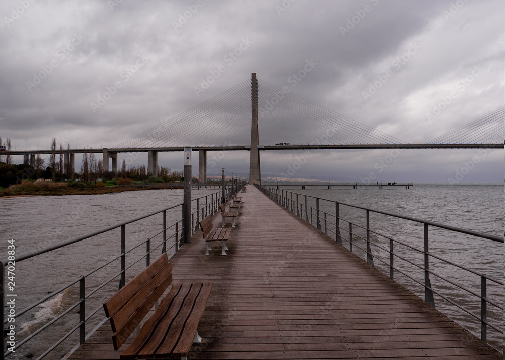 Φωτογραφία Lisbon - Portugal, the Vasco de Gama bridge in the Park of Nations