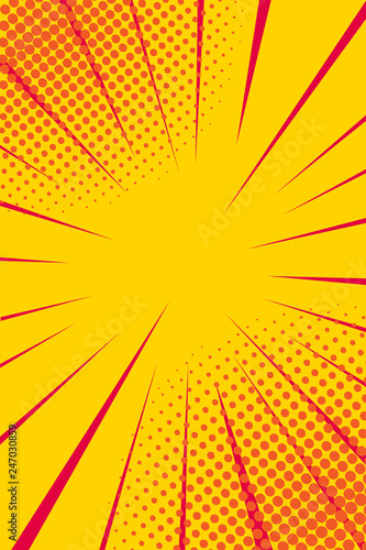 Pop art retro comic background. Vector