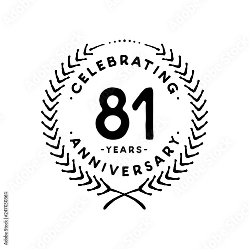 81 years design template. 81st vector and illustration 