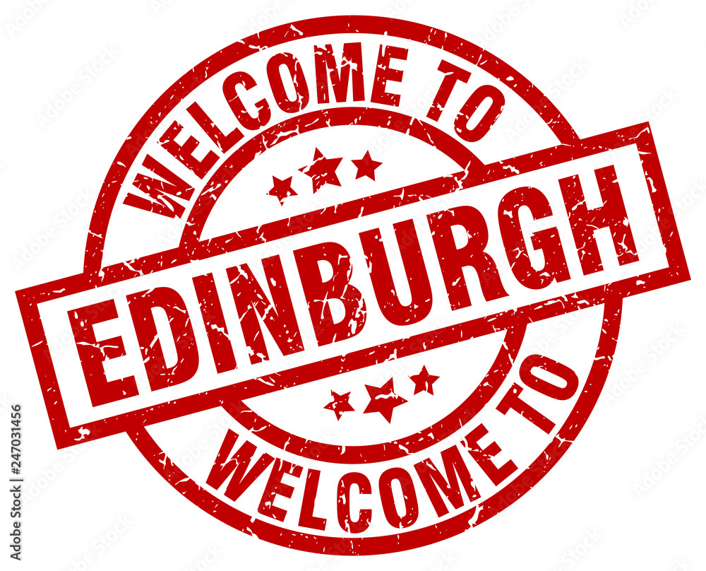 welcome to Edinburgh red stamp welcome to Edinburgh red stamp