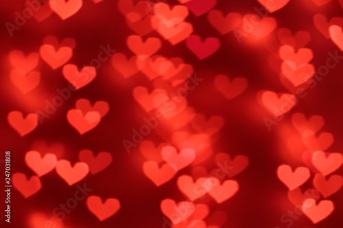 red heart background with hearts © September