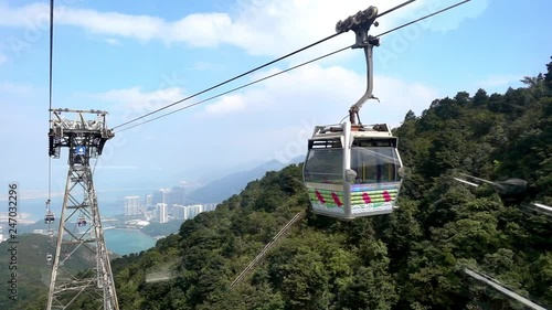 Cable Car gondola of Hong Kong Ngong Ping 360