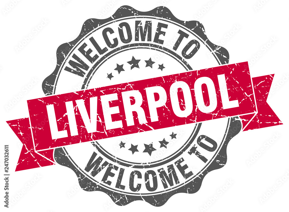Fototapeta premium Liverpool round ribbon seal