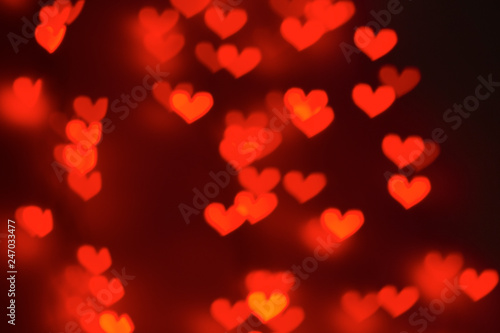 red hearts bokeh background