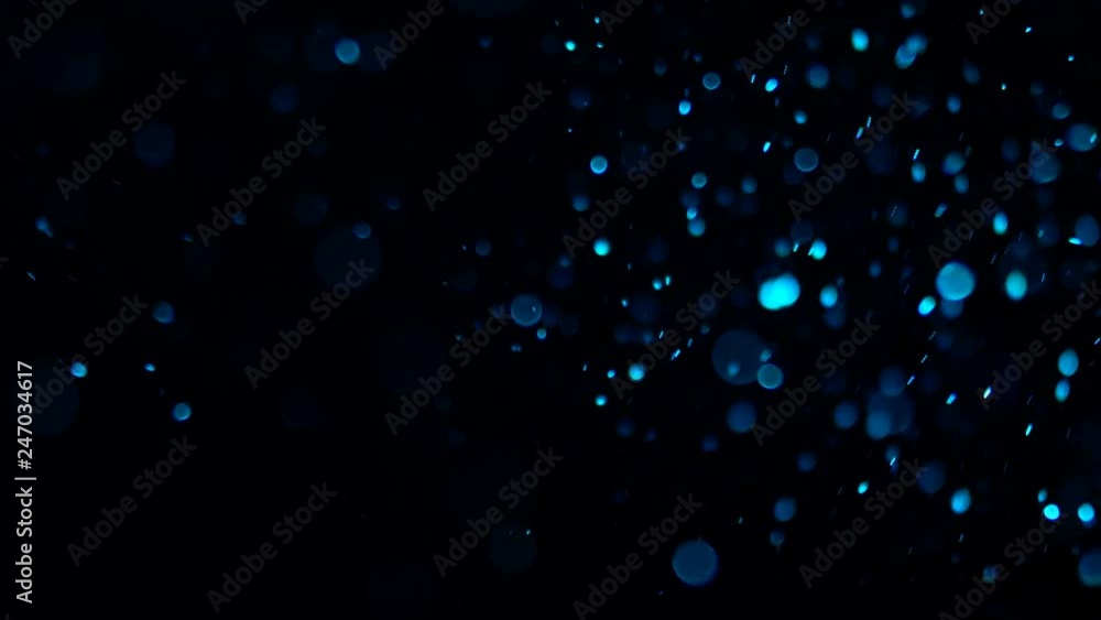 Glowing Organic Particles Loop Blue Non CGI