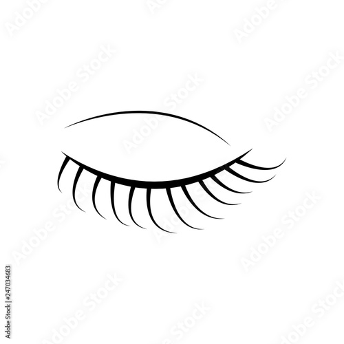 eyelashes logo icon design template vector