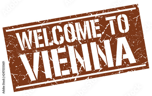 welcome to Vienna stamp