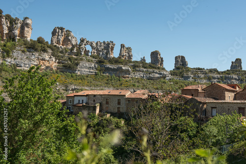 Orbaneja del Castillo, beautiful village of Burgos, Castilla y Leon, Spain