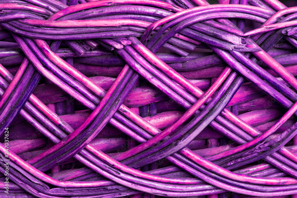 bright purple natural woven pattern close up