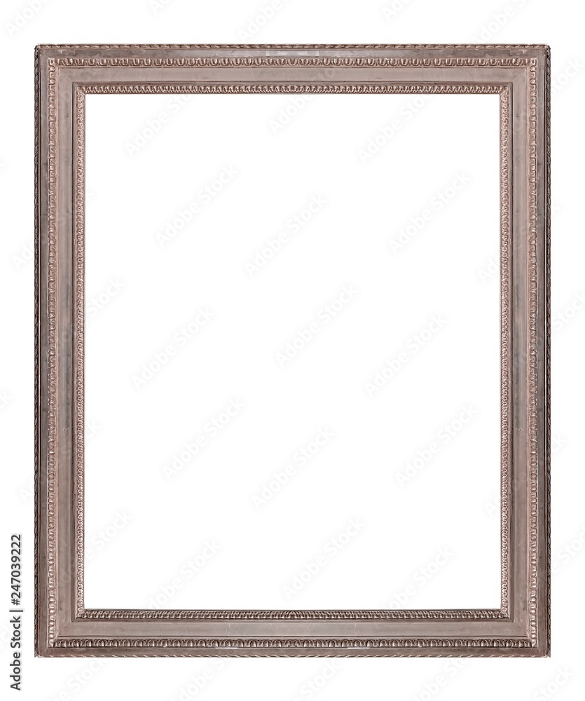 Silver frame for paintings, mirrors or photo isolated on white background Silver frame for paintings, mirrors or photo isolated on white background