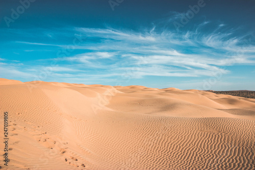 Splendid sky in the Sahara Desert  most beaufitul dunes in Africa