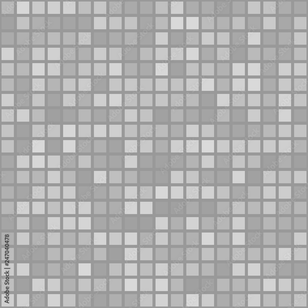 Abstract seamless pattern of small squares or pixels in gray colors Abstract seamless pattern of small squares or pixels in gray colors