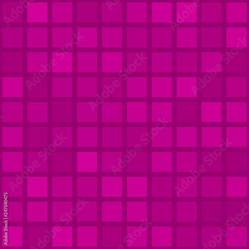 Abstract seamless pattern of big squares or pixels in purple colors