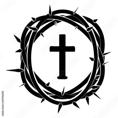 Cross and Crown of Thorns - Jesus Christ