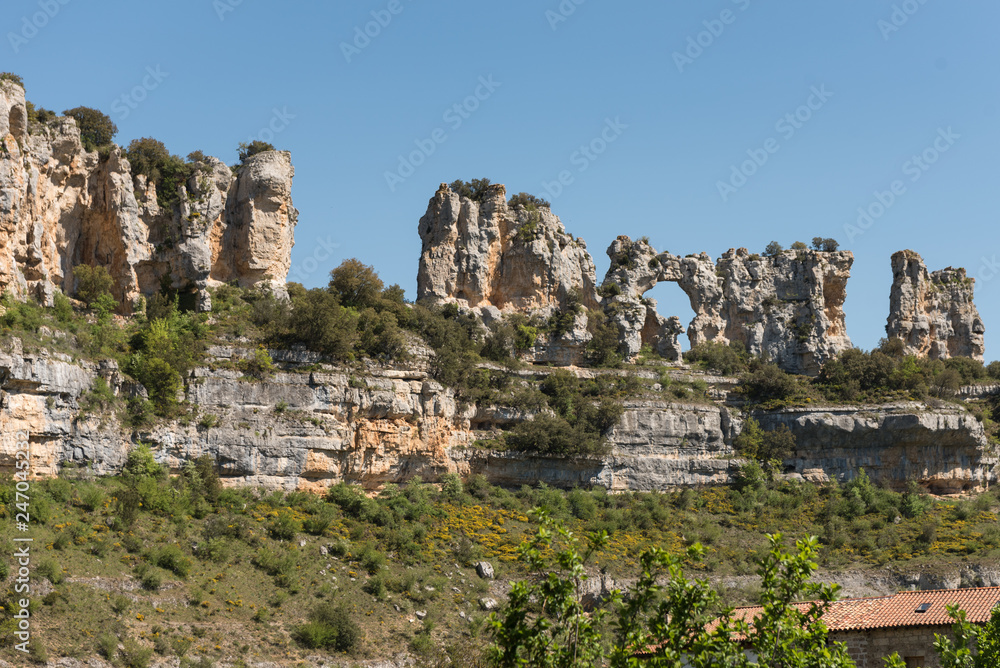 Orbaneja del Castillo, beautiful village of Burgos, Castilla y Leon, Spain